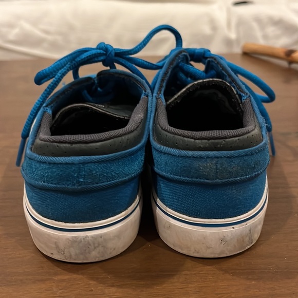 Nike Stefan Janoski skater shoes kids size 4 royal blue suede skateboarding - Picture 4 of 9